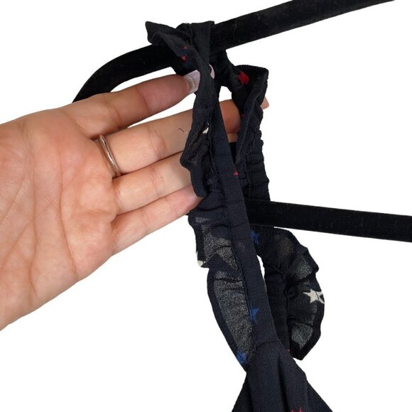 Reformation Elyse ASO Taylor Swift Star Ruffle Strap Mini Dress Black 4 - Picture 5 of 10